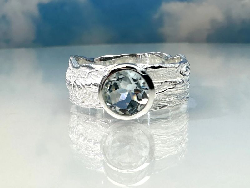 Ring topaz 925 silver