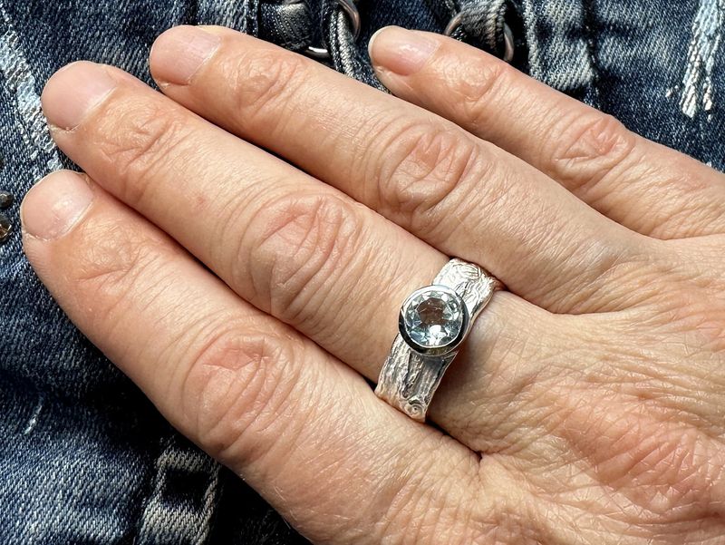 Ring topaz 925 silver