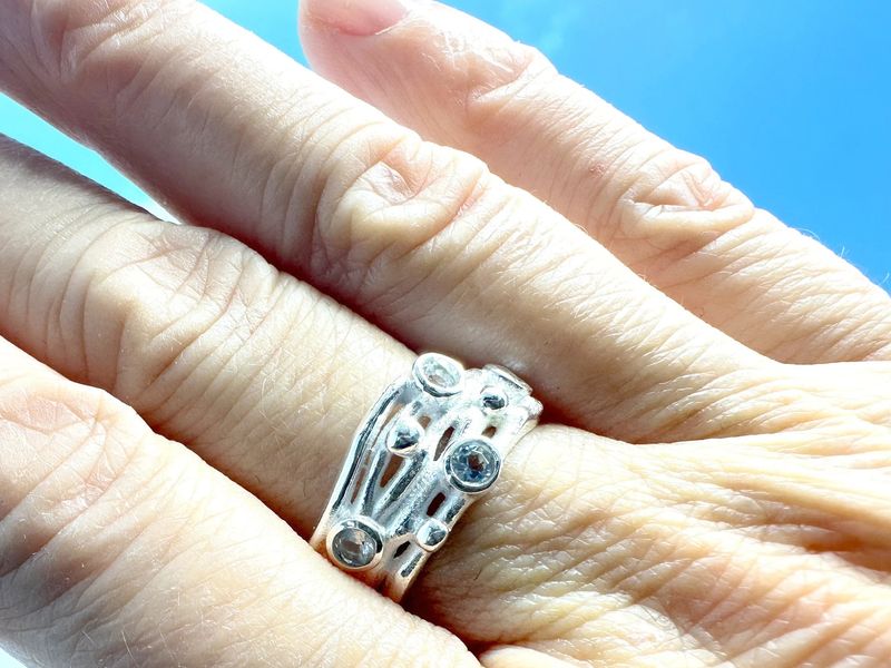 Ring topaz 925 silver