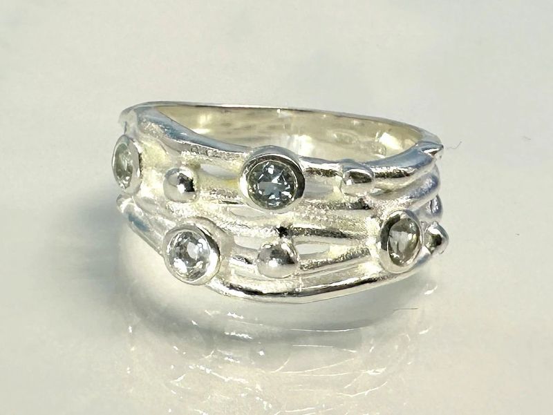 Ring topaz 925 silver