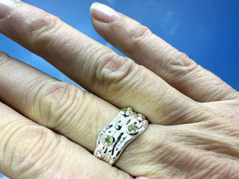 Ring peridot 925 silver