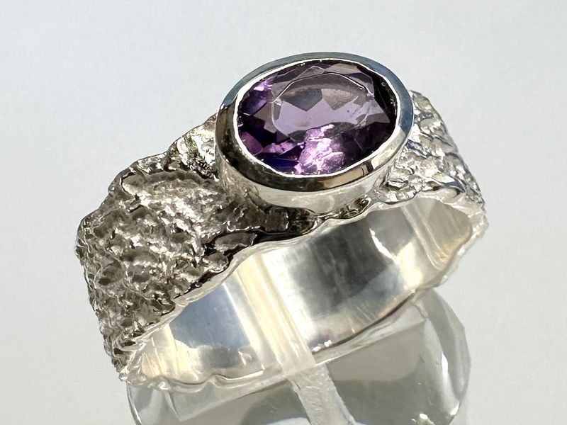 Amethyst ring 925 silver