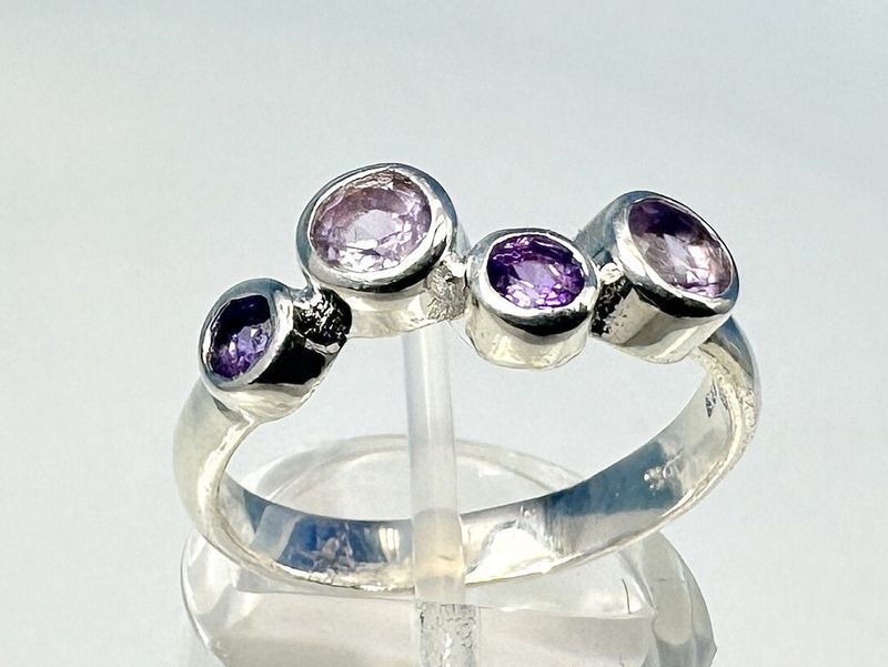 Amethyst ring 925 silver