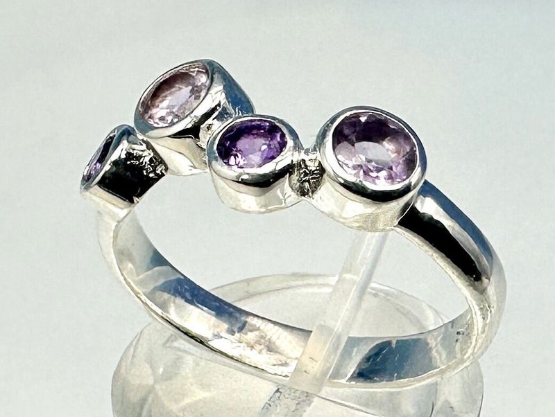 Amethyst ring 925 silver