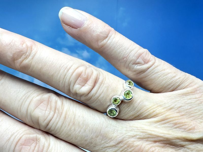 Ring peridot 925 silver