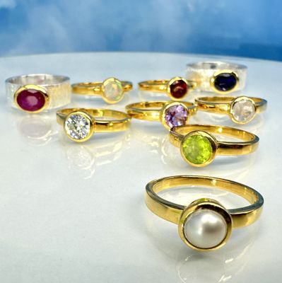 Rings gold and bicolour