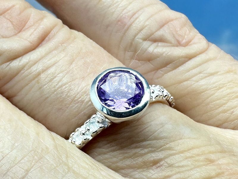 Amethyst ring 925 silver