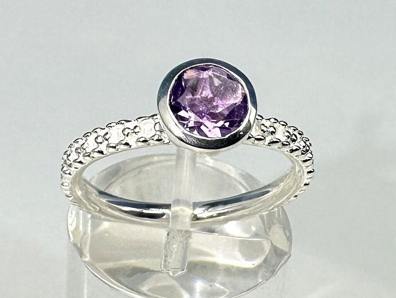 Amethyst ring 925 silver