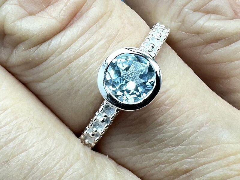 Ring topaz 925 silver