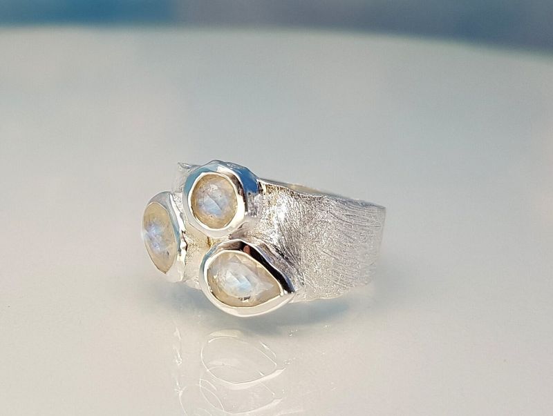 Ring moonstone 925 silver