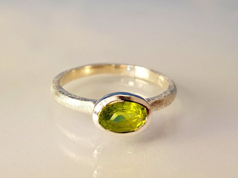 Ring peridot 925 silver