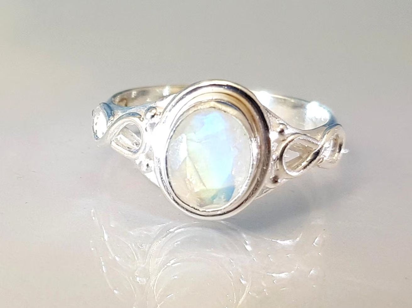Ring moonstone 925 silver