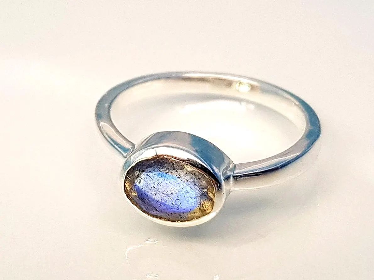 Labradorite ring 925 silver