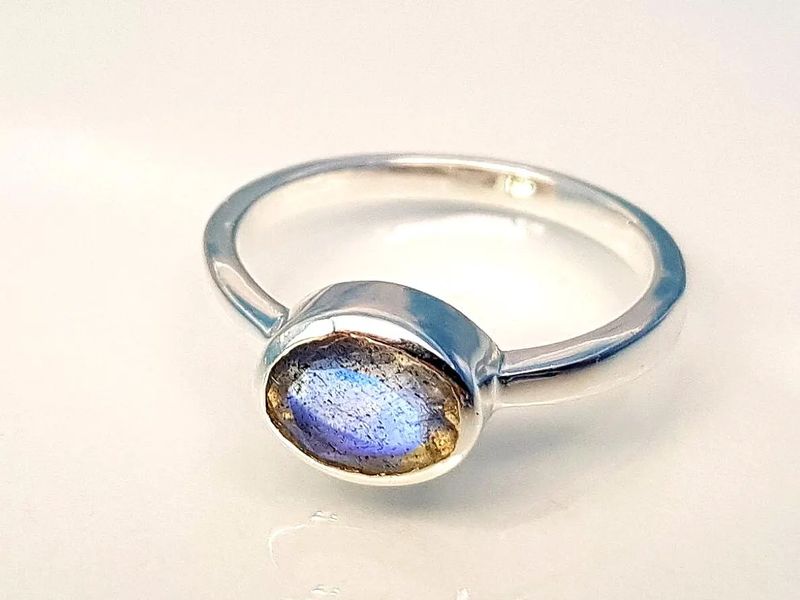 Labradorite ring 925 silver