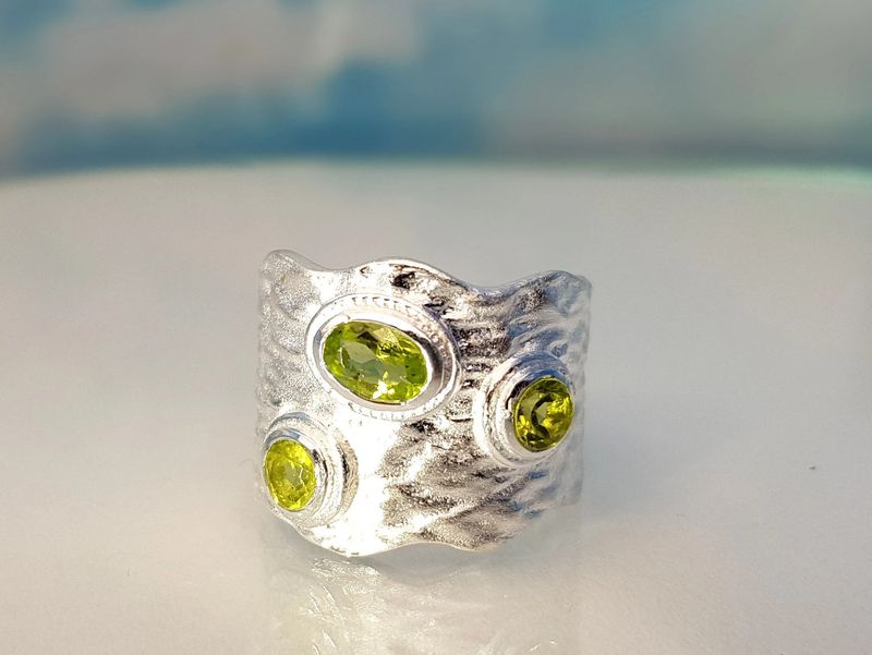 Ring peridot 925 silver