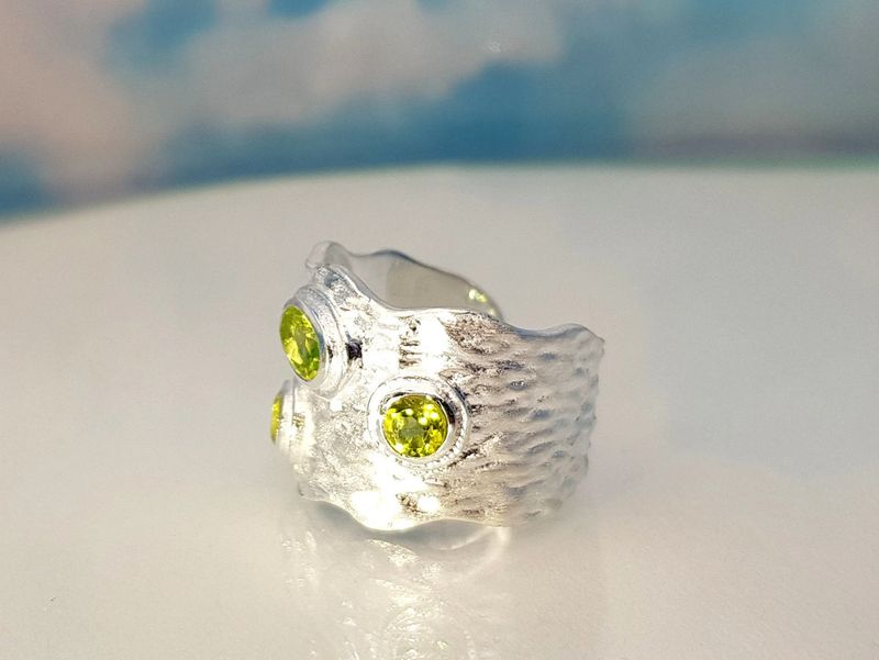 Ring peridot 925 silver