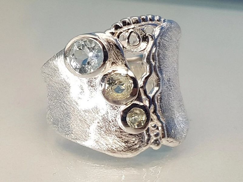 Ring topaz 925 silver