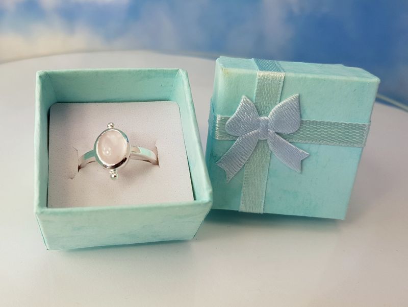 Ring rose quartz 925 silver