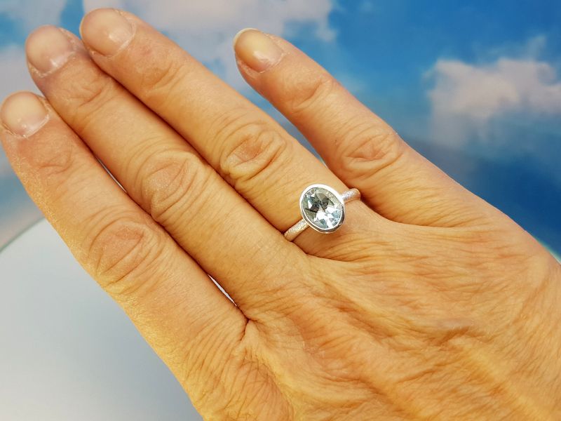 Ring topaz 925 silver