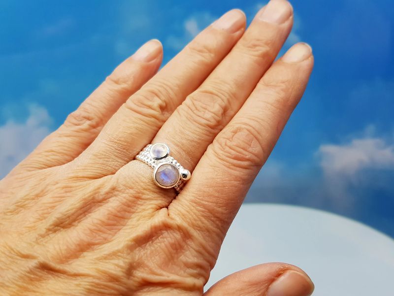 Ring moonstone 925 silver