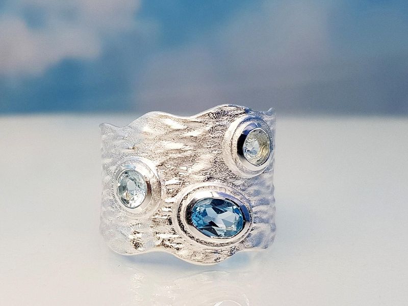 Ring topaz 925 silver