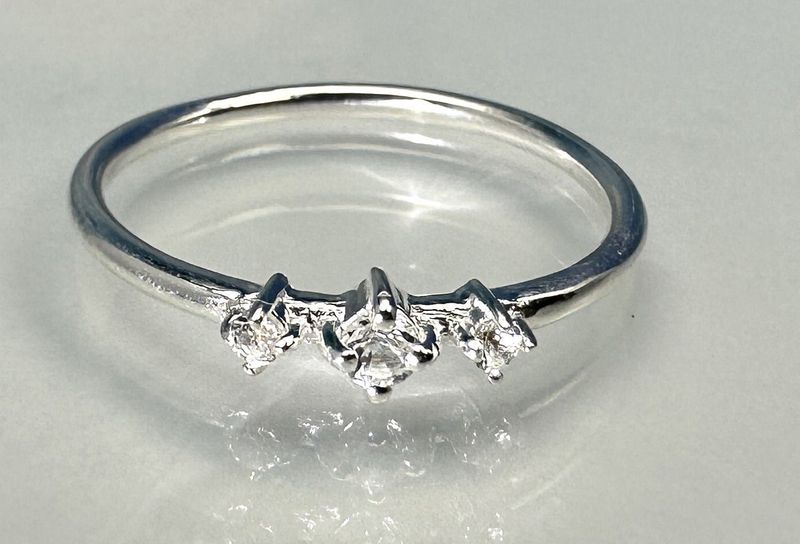 Ring white topaz 925 silver