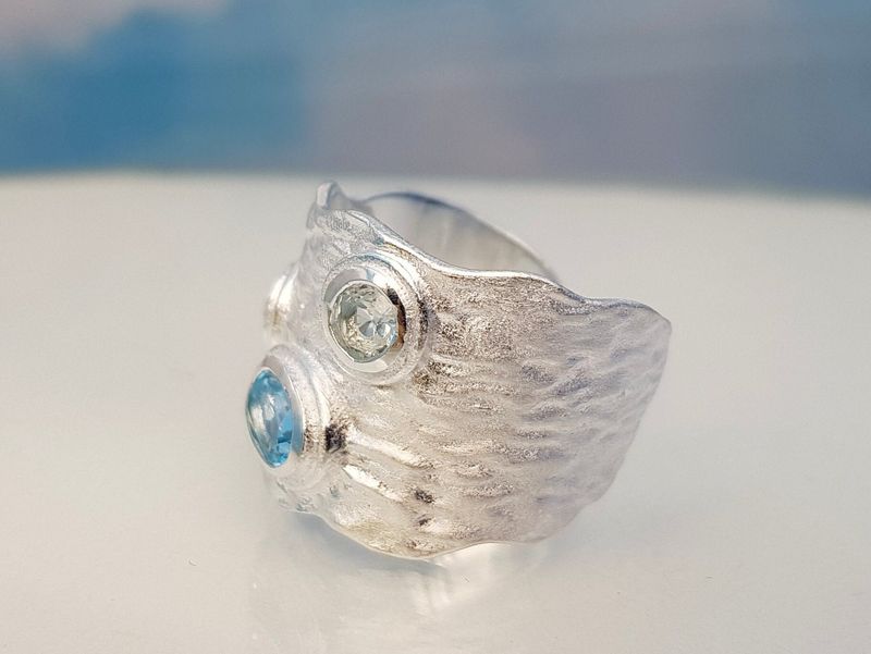 Ring topaz 925 silver