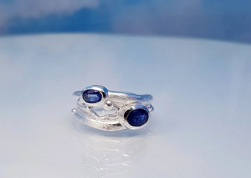 Kyanite ring 925 silver