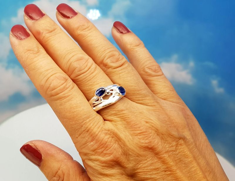 Kyanite ring 925 silver