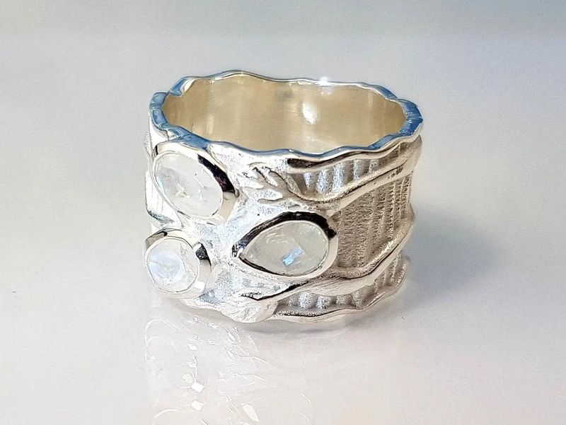 Ring moonstone 925 silver