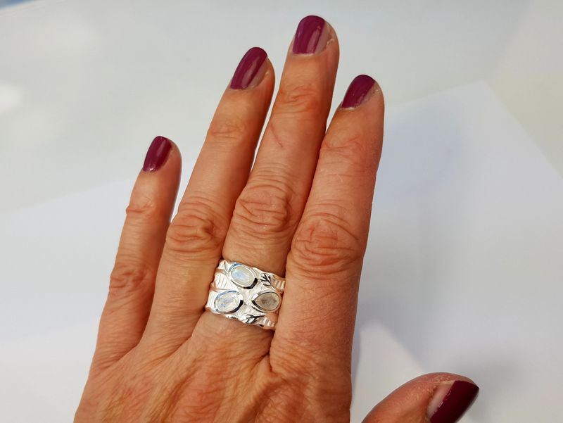 Ring moonstone 925 silver
