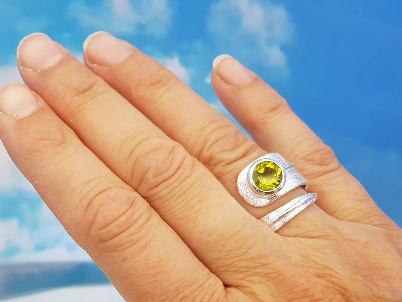 Ring peridot 925 silver