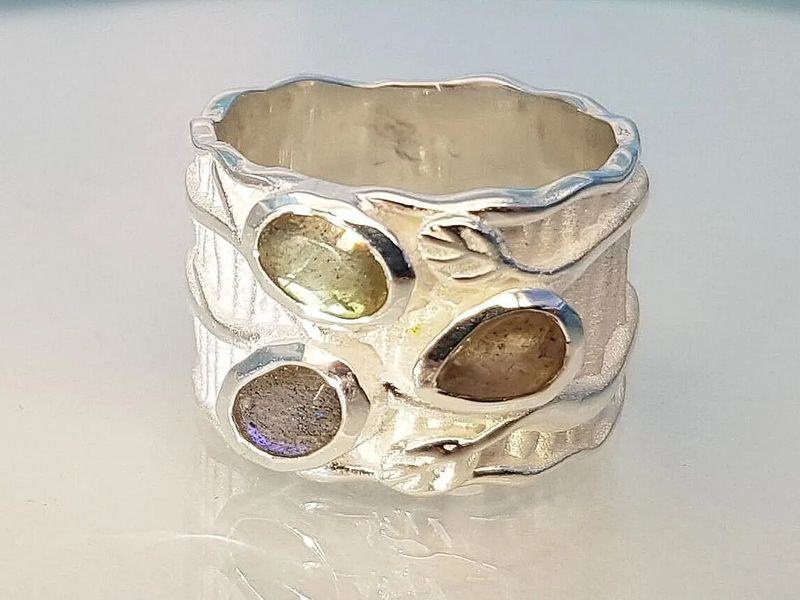 Labradorite ring 925 silver