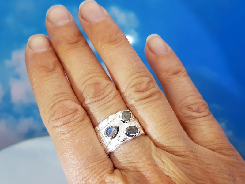 Labradorite ring 925 silver