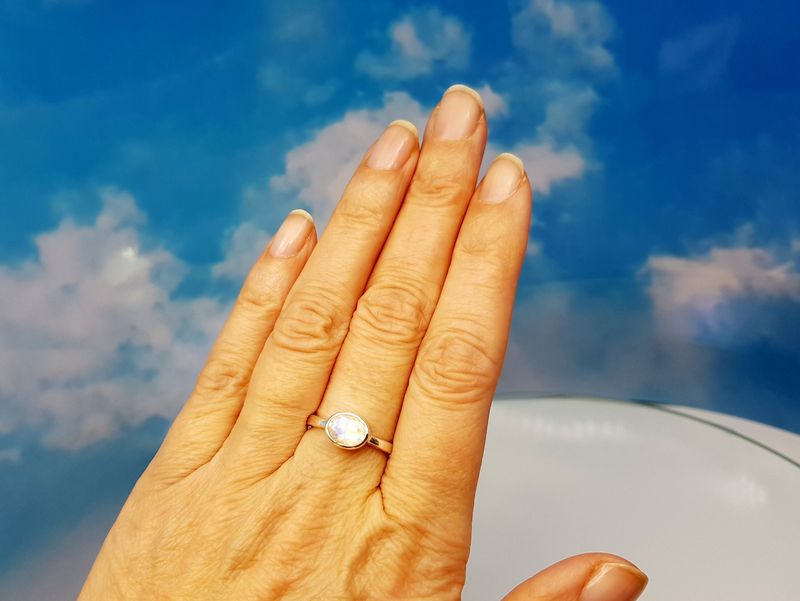 Ring moonstone 925 silver