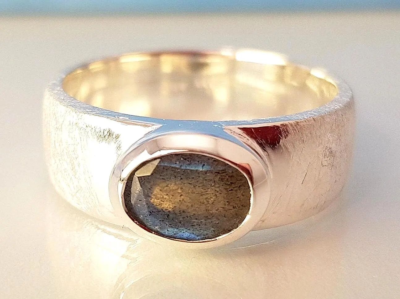 Labradorite ring 925 silver