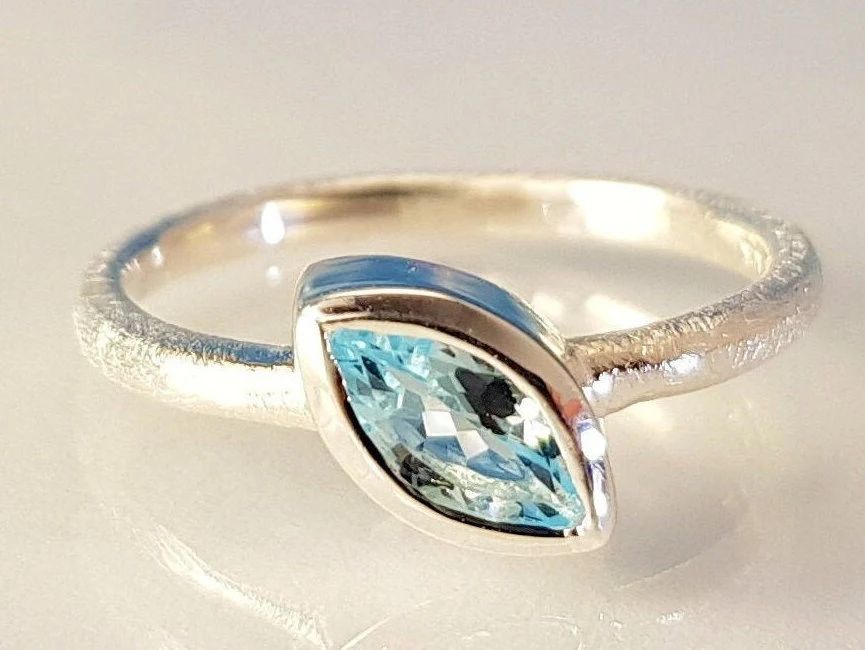Ring topaz 925 silver