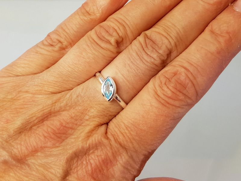 Ring topaz 925 silver