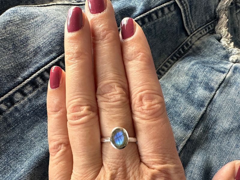 Labradorite ring 925 silver