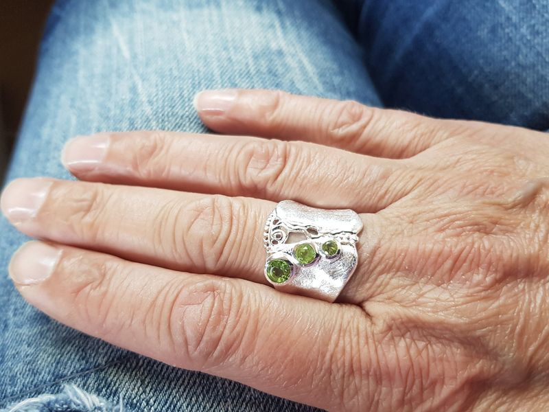 Ring peridot 925 silver