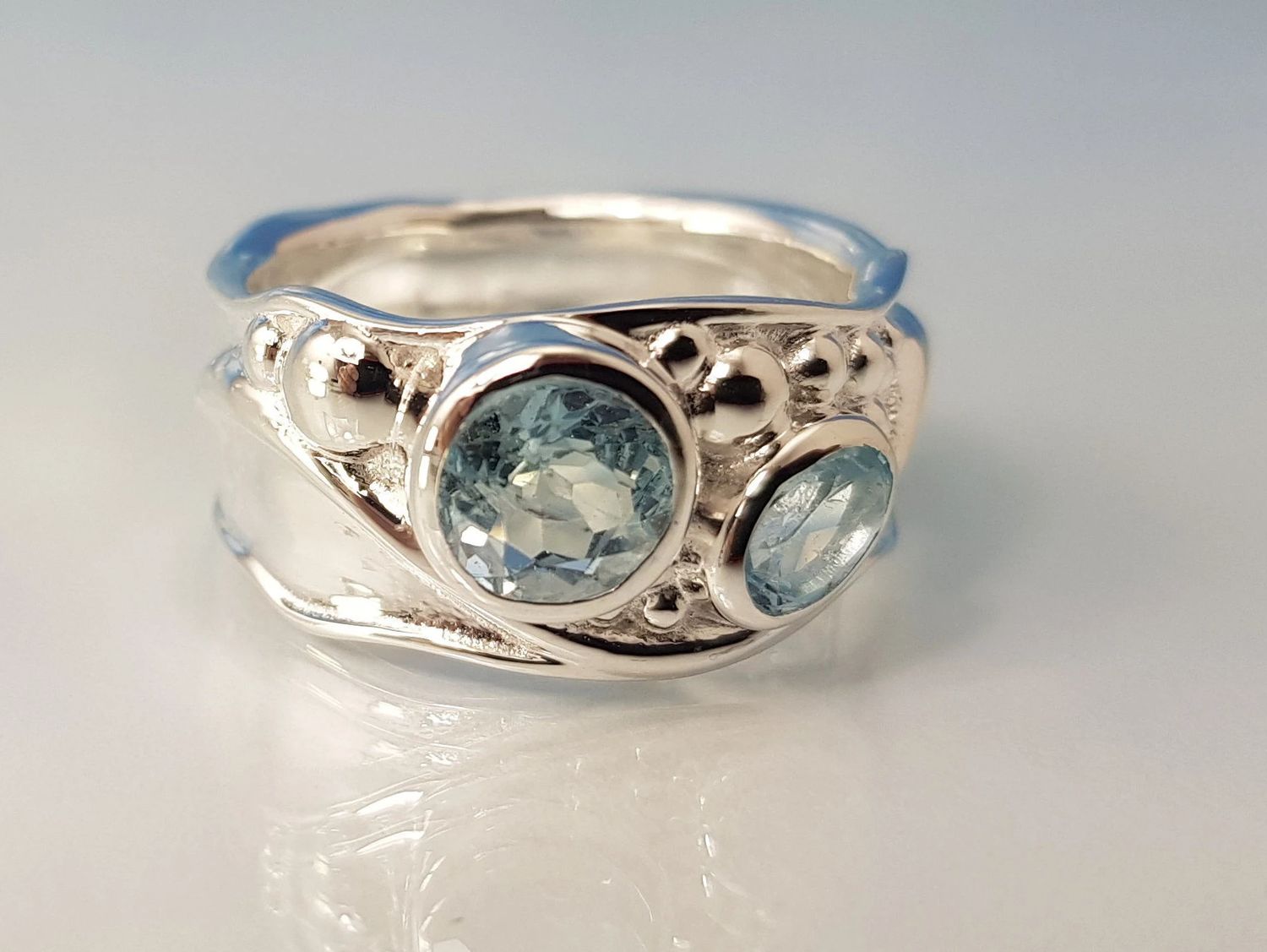 Ring topaz 925 silver