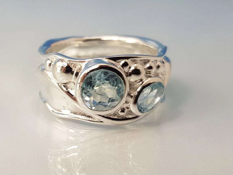 Ring topaz 925 silver