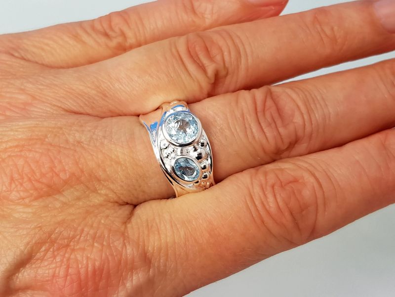 Ring topaz 925 silver