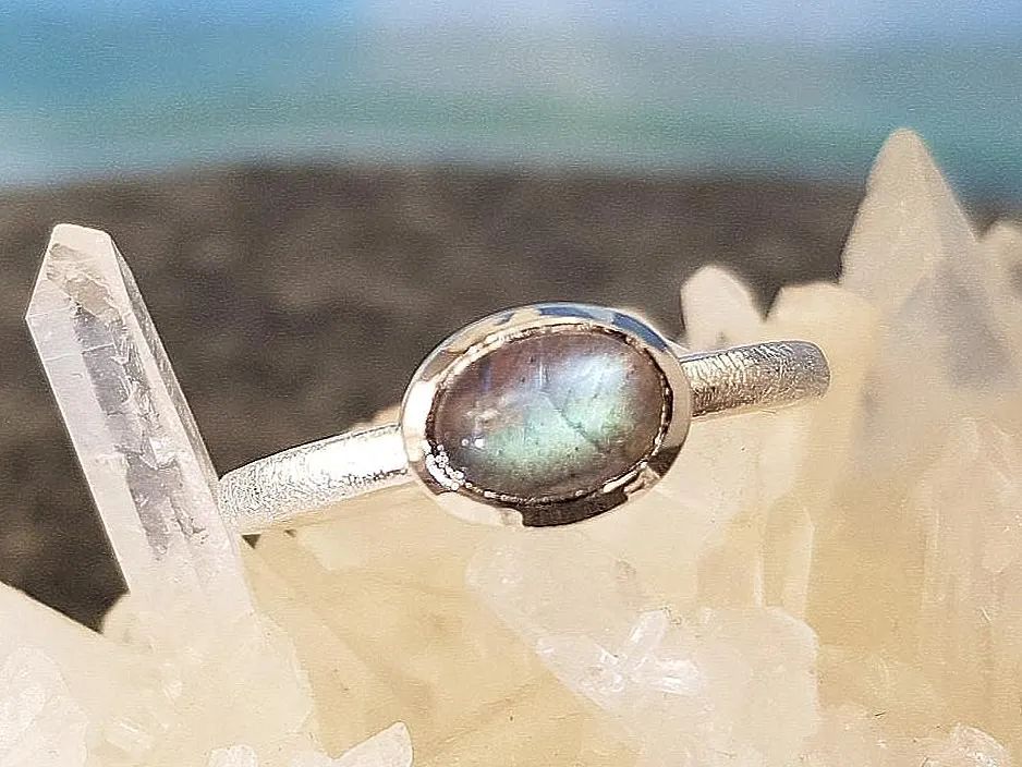 Labradorite ring 925 silver