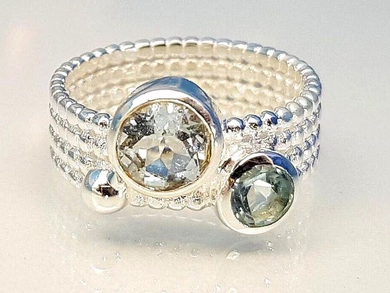 Ring topaz 925 silver