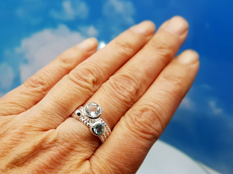 Ring topaz 925 silver