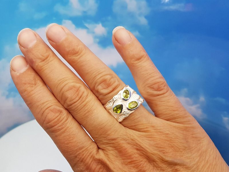 Ring peridot 925 silver