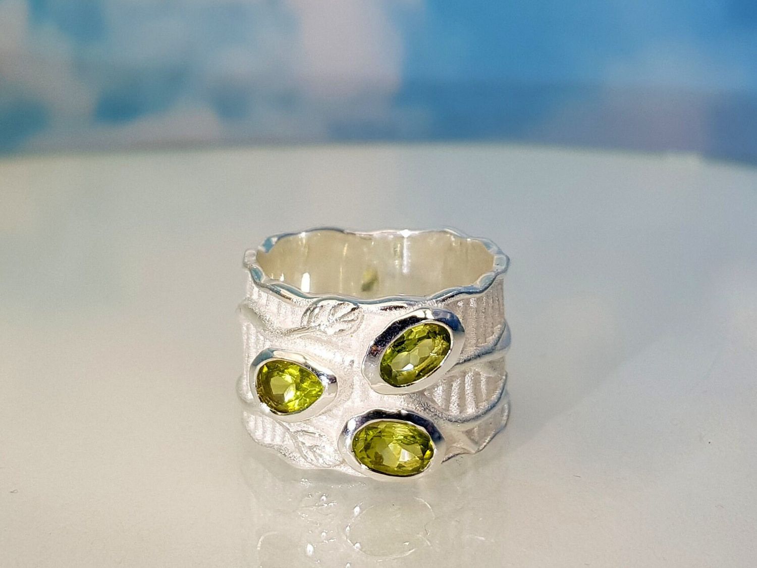 Ring peridot 925 silver