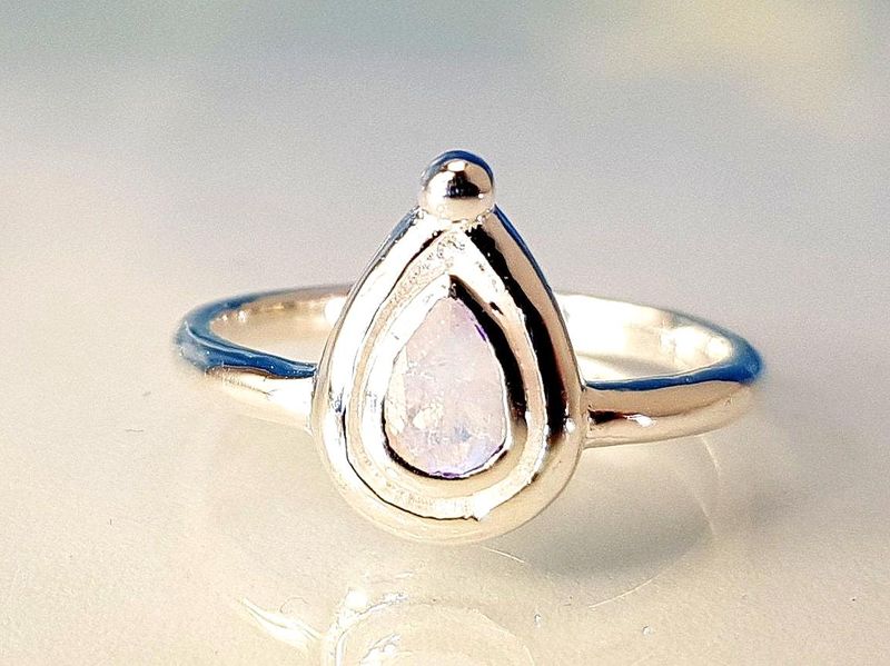 Ring moonstone 925 silver