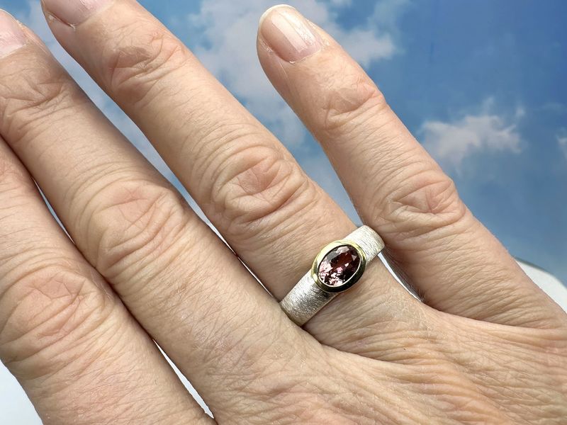 Ring Tourmaline Pink Bicolour